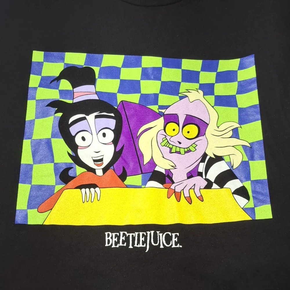 Retrokid x Beetlejuice The Animated Series Rollercoaster Black Graphic Tee VG 3X - Picture 2 of 11